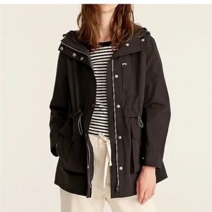 Jcrew black rain jacket